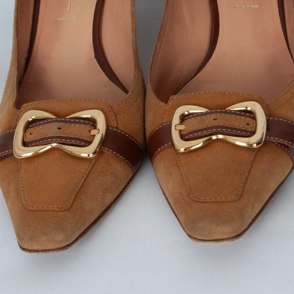 Casadei Suede Buckle‎ Pump Heels Size 9